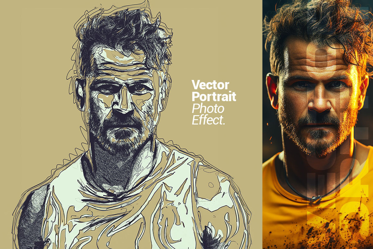 Vector Portrait Photo Effect, an Action Add-On by Amorjesu.com (Photo 28 of 28)