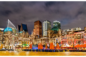 Cityscape of the Hague from Het, an Architecture Photo by Leonid Andronov