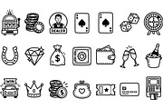 Casino Vector Icon Set, an Illustration by designvectx (Thumbnail 2 of 3)