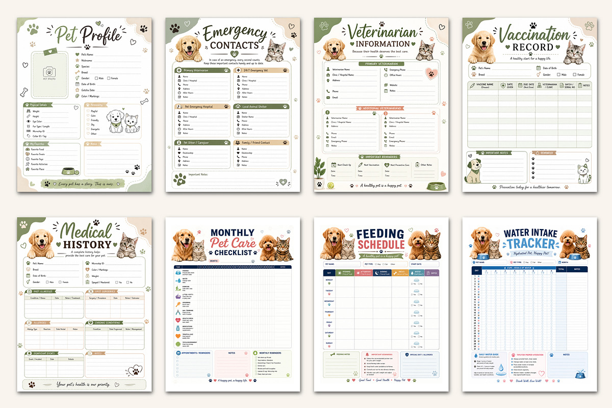 2027 Pet Care Planner, a Stationery Template by Designmela01 (Photo 2 of 5)