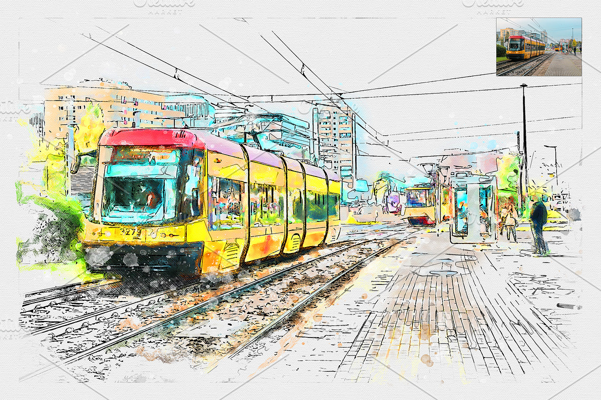 Color Sketch Photoshop Action, an Action Add-On by A R T M A R T (Photo 8 of 9)