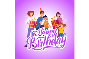 Birthday placard. parents with, an Object Illustration by Onyx