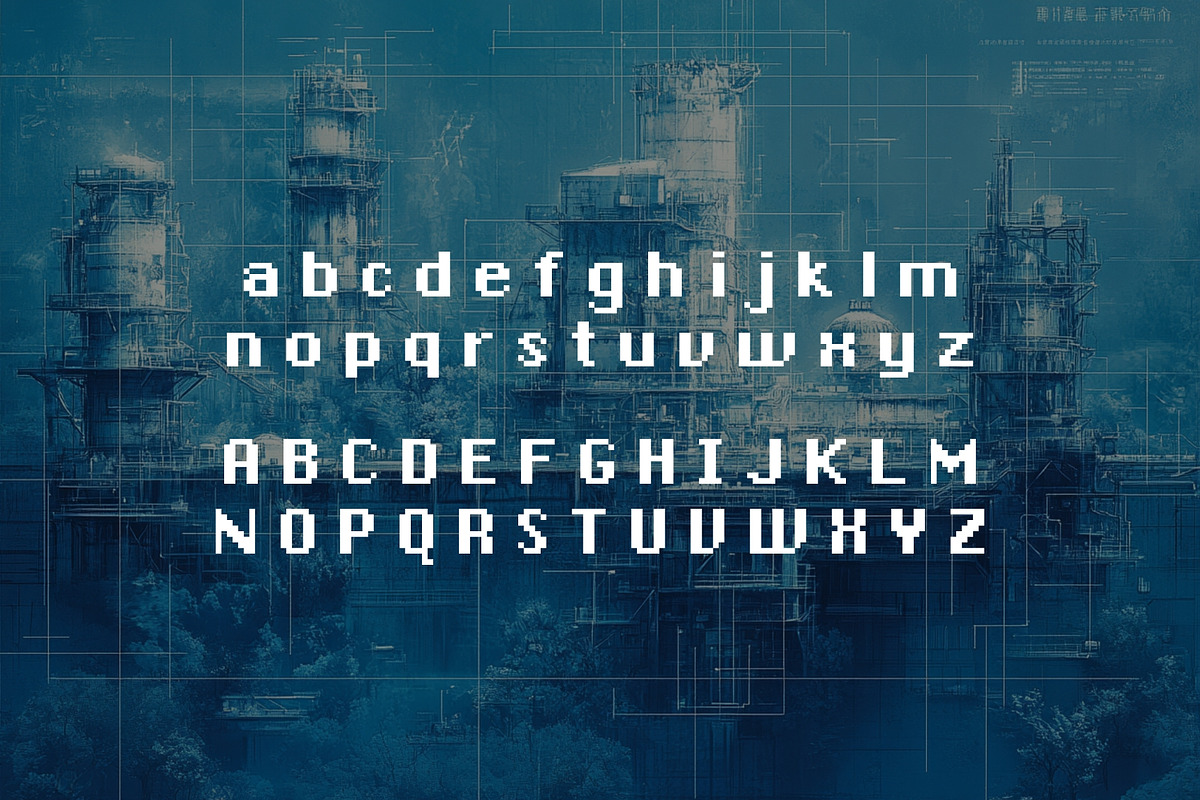 Block Blueprint - 8bit Pixel Font, a Symbol Font by HipFonts (Photo 5 of 6)