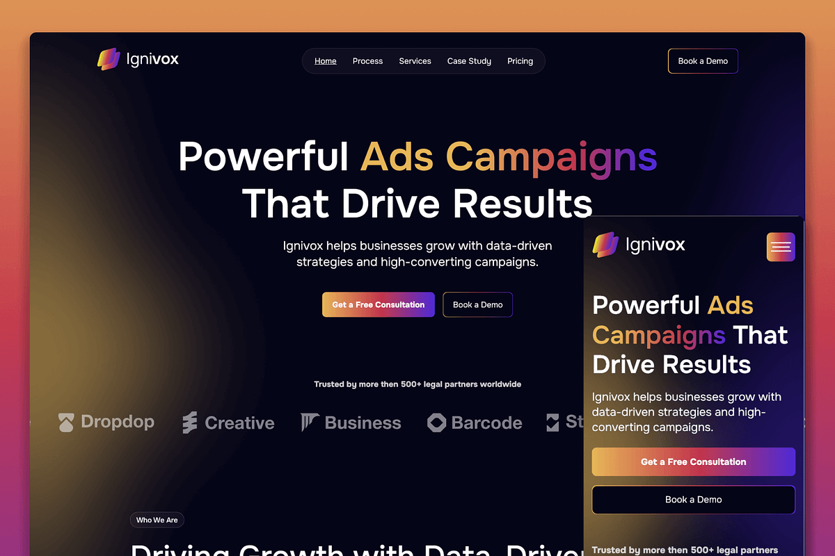 Ignivox – Marketing Figma Template, an UI Kit Template by Flow Samurai Templates (Photo 1 of 4)