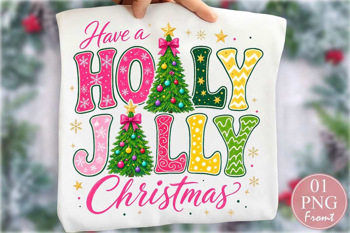 Have a Holly Jolly Christmas PNG, a Seasonal Illustration by Rose Art (Photo 1 of 4)