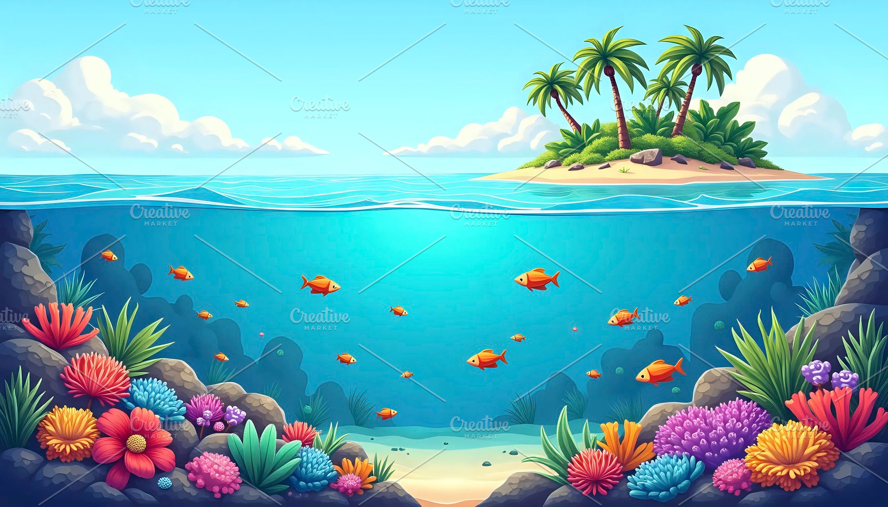 Underwater Coral Reef Near Island Sh, a Photo by LOGOCREATIVE