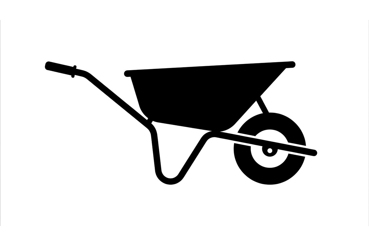 Utility Wheelbarrow Silhouette Set, an Object Graphic by Designs_River (Photo 3 of 3)