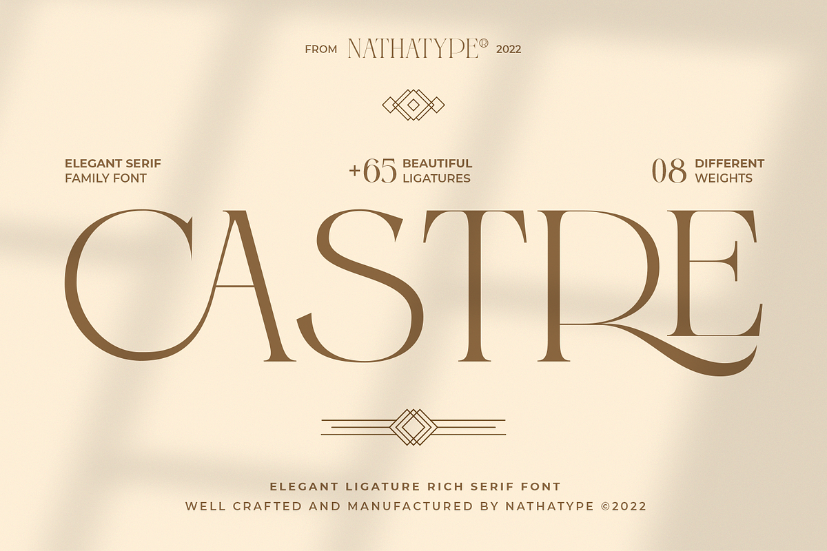 Castre - Serif Font Family (Updated), a Serif Font by Nathatype (Photo 1 of 13)