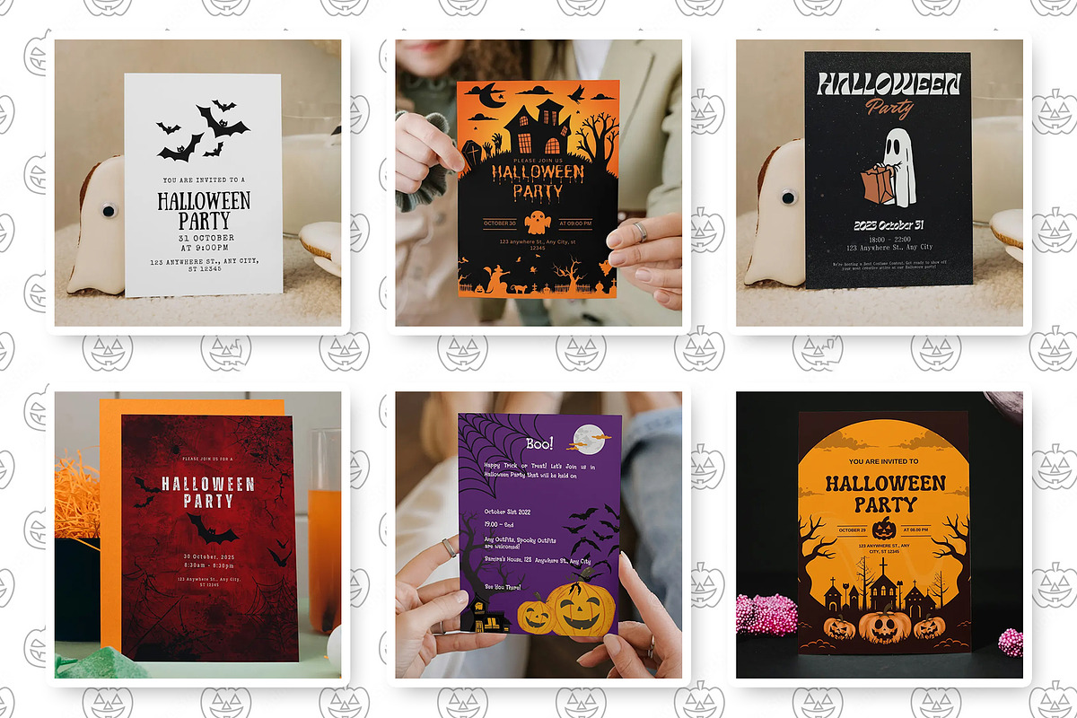 Halloween Party Invitation Card Pack, an Invitation Template by DesignGenix (Photo 3 of 3)