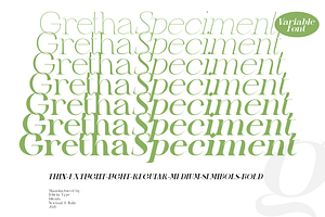 Gretha Family 14 Font Family