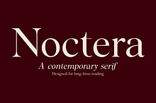 Noctera Modern Editorial Serif Font