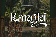 Kangki Stylish Serif, a Serif Font by Cruzine (Thumbnail 1 of 8)