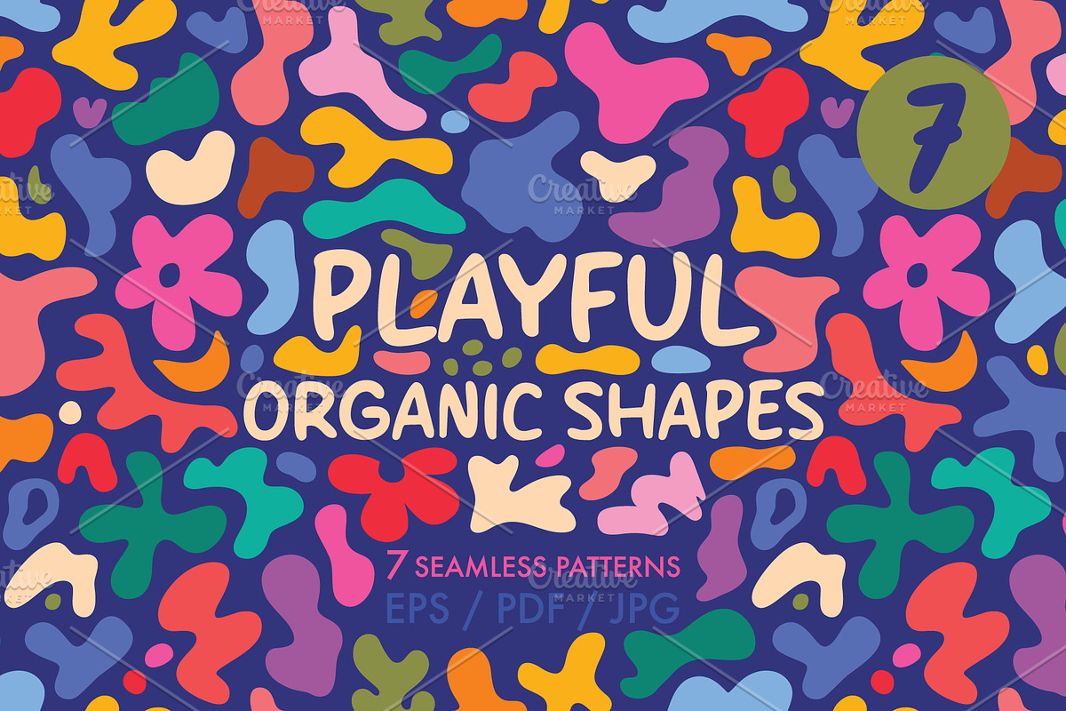 Playful Organic Shapes, a Pattern Graphic by PenguinHouse (Photo 1 of 7)