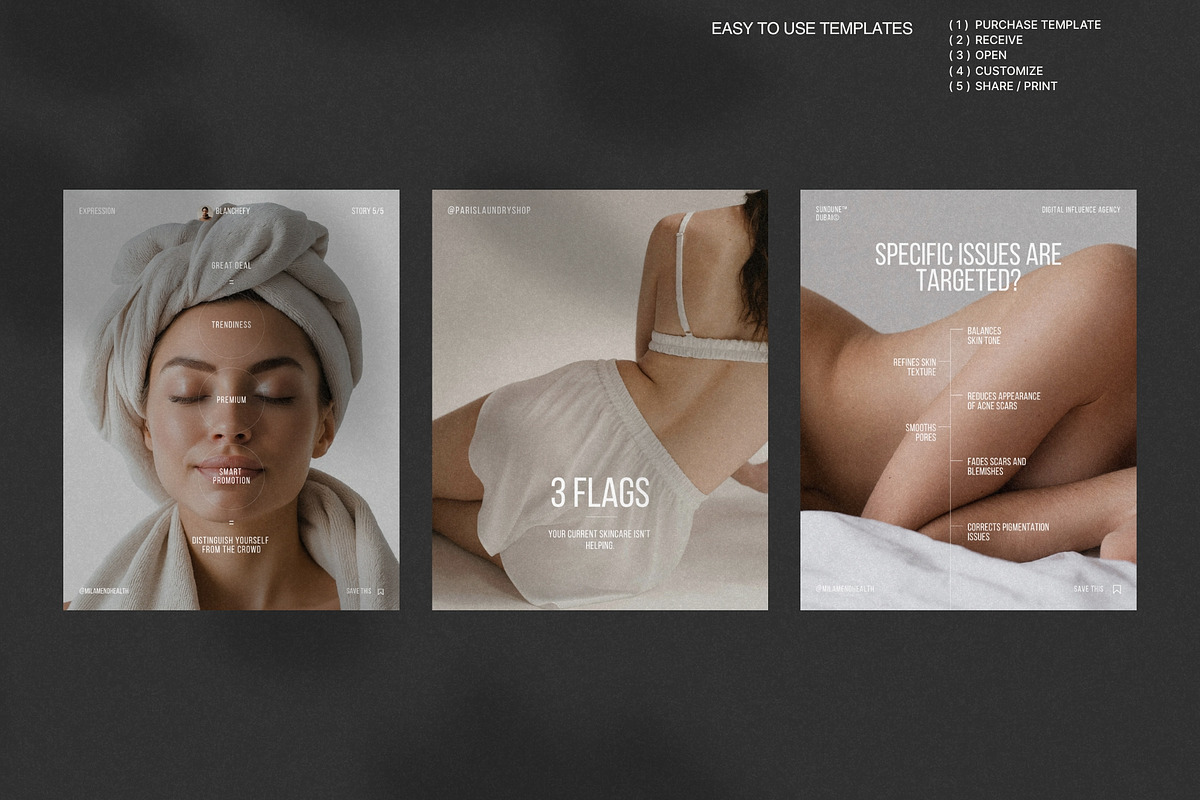 Elegant Skincare Bundle in Canva preview 3