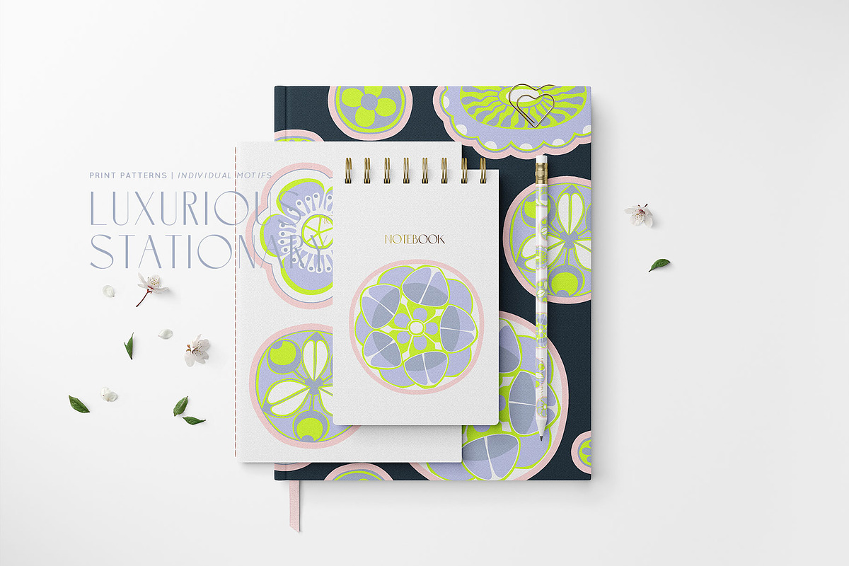 Bold and large art deco style motifs