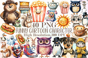 Funny Retro Cartoon Character Clipar, an Illustration by Sublimation Artist