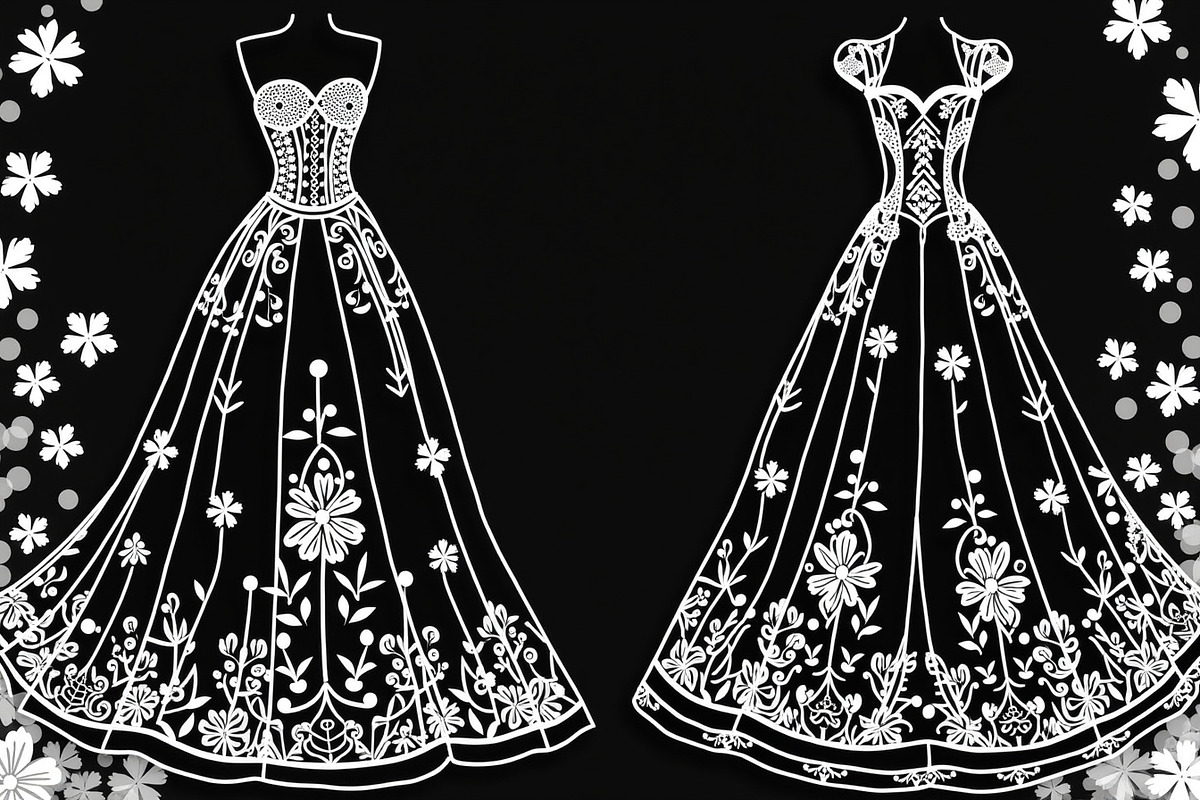 Fashion Dress Silhouette Bundle, an Illustration by BIPLOB EXPERT (Photo 9 of 21)