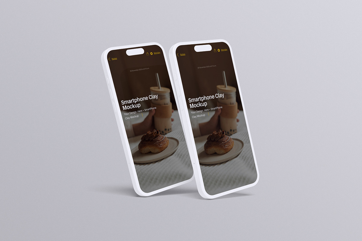Smartphone Clay Mockup, an iPhone Mockup by Twins_studio926 (Photo 4 of 6)