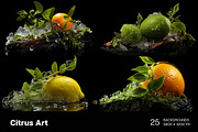 Citrus Art - 25 images, a Food Illustration by Handmadefont (Thumbnail 4 of 10)