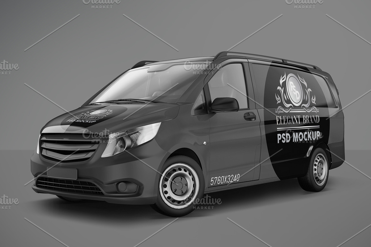 Realistic Panel Van PSD Mockup, an Object Graphic by Sinlatown (Photo 10 of 17)