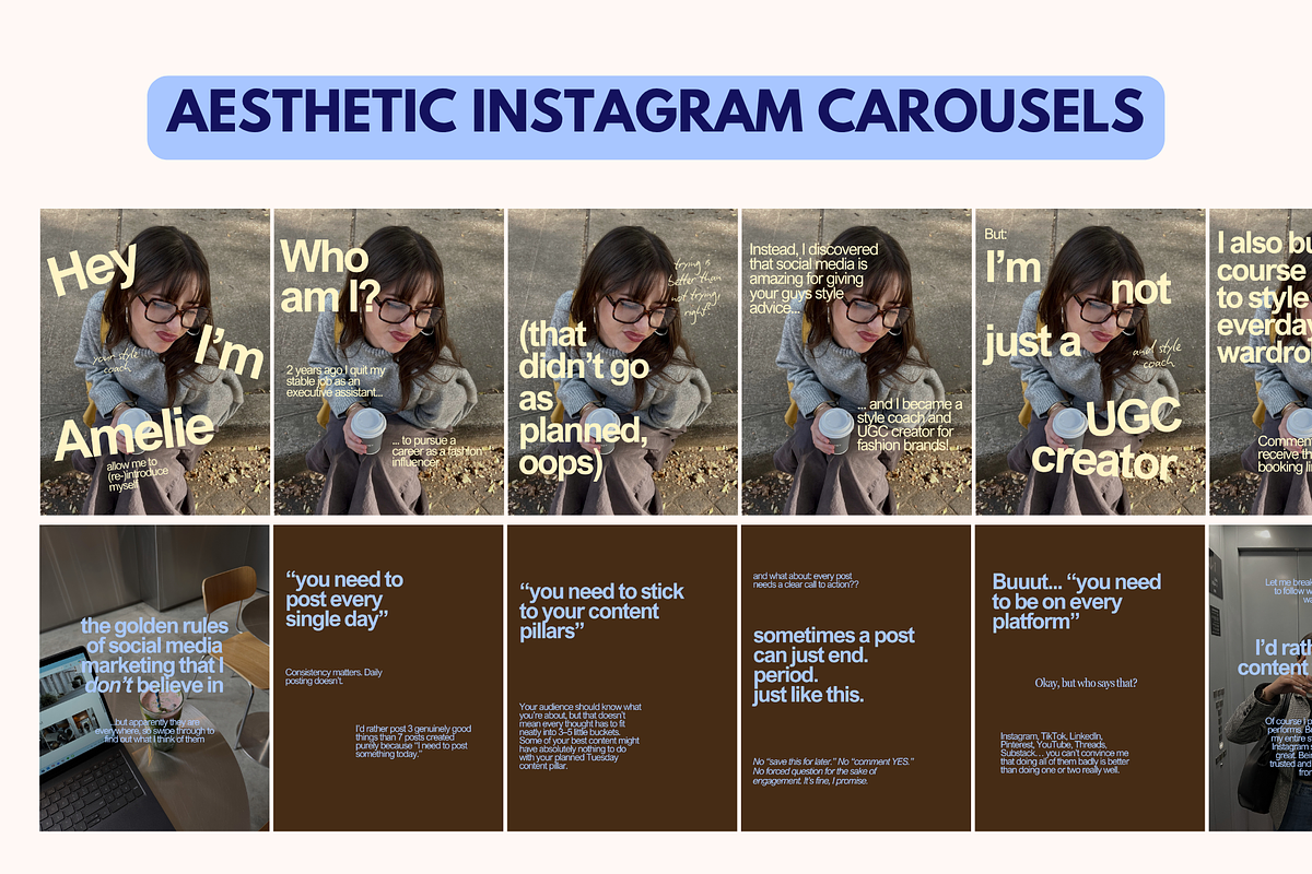 Aesthetic IG Carousel Templates, a Social Media Template by My Social Boutique (Photo 3 of 7)