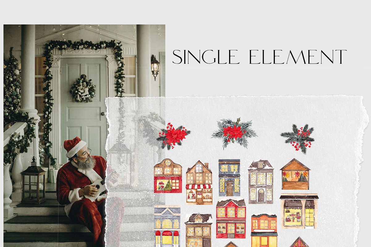 Watercolor Christmas pattern., a Pattern Graphic by ma_i_vi (Photo 8 of 8)