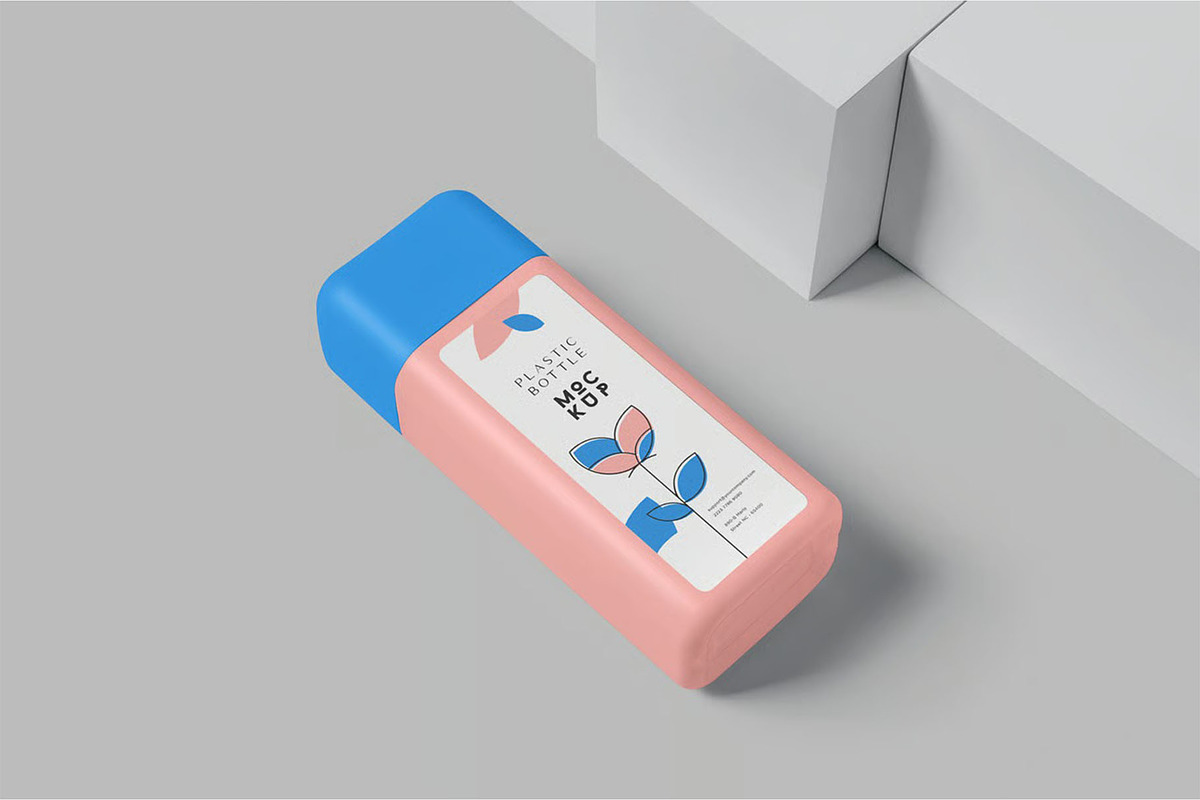 Rectangular Plastic Bottle Mockups, a Product Mockup by megostudi0 (Photo 7 of 7)