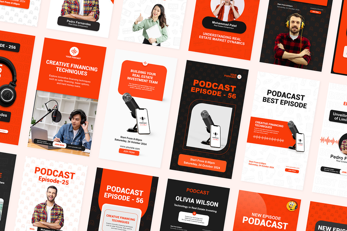 Real Estate Podcast Instagram Bundle, a Social Media Template by Raytas Studio (Photo 9 of 10)