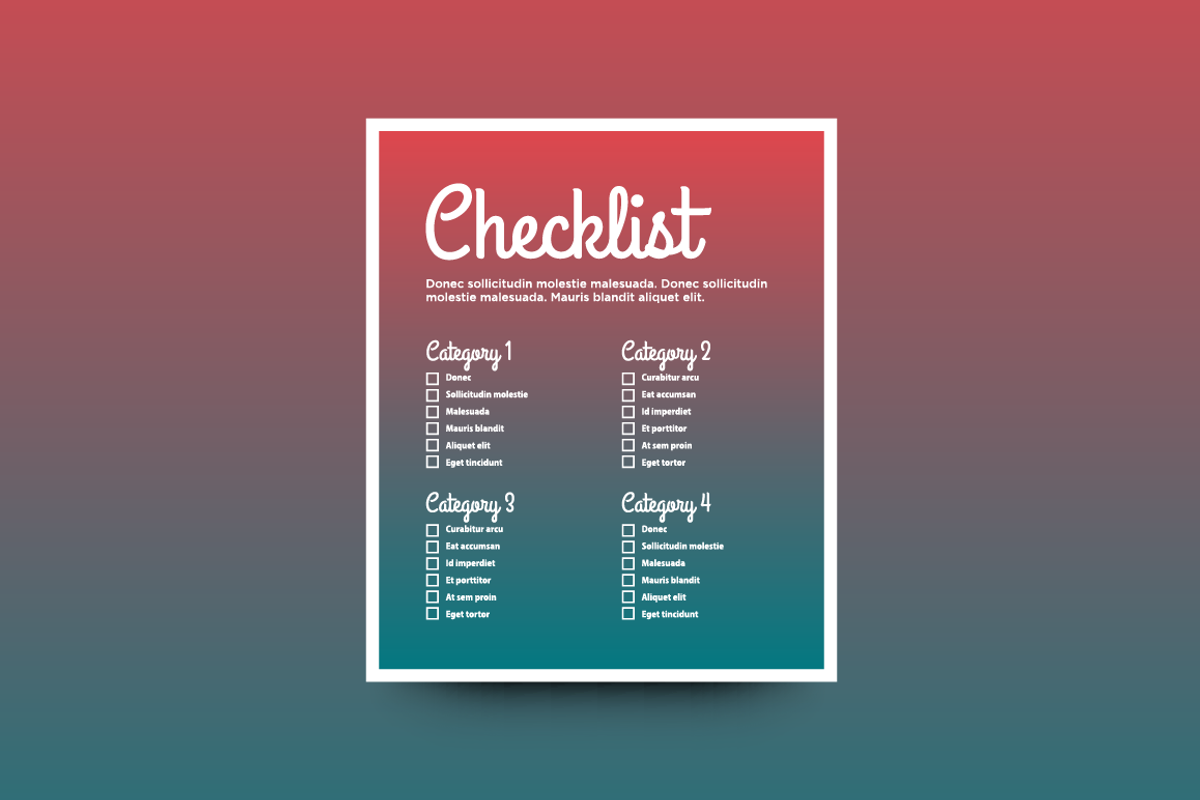 A Set of Five Checklists, a Graphic by Orange Graphics (Photo 6 of 6)