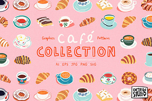Café Collection: Graphics & Patterns, a Pattern Graphic by Dedraw Studio