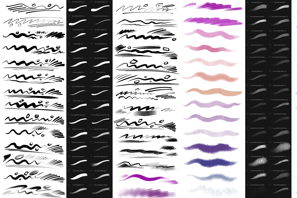 600+ Brushes Procreate BIG PACK, a Brush Add-On by Georg's Procreate Brushes (Photo 10 of 115)