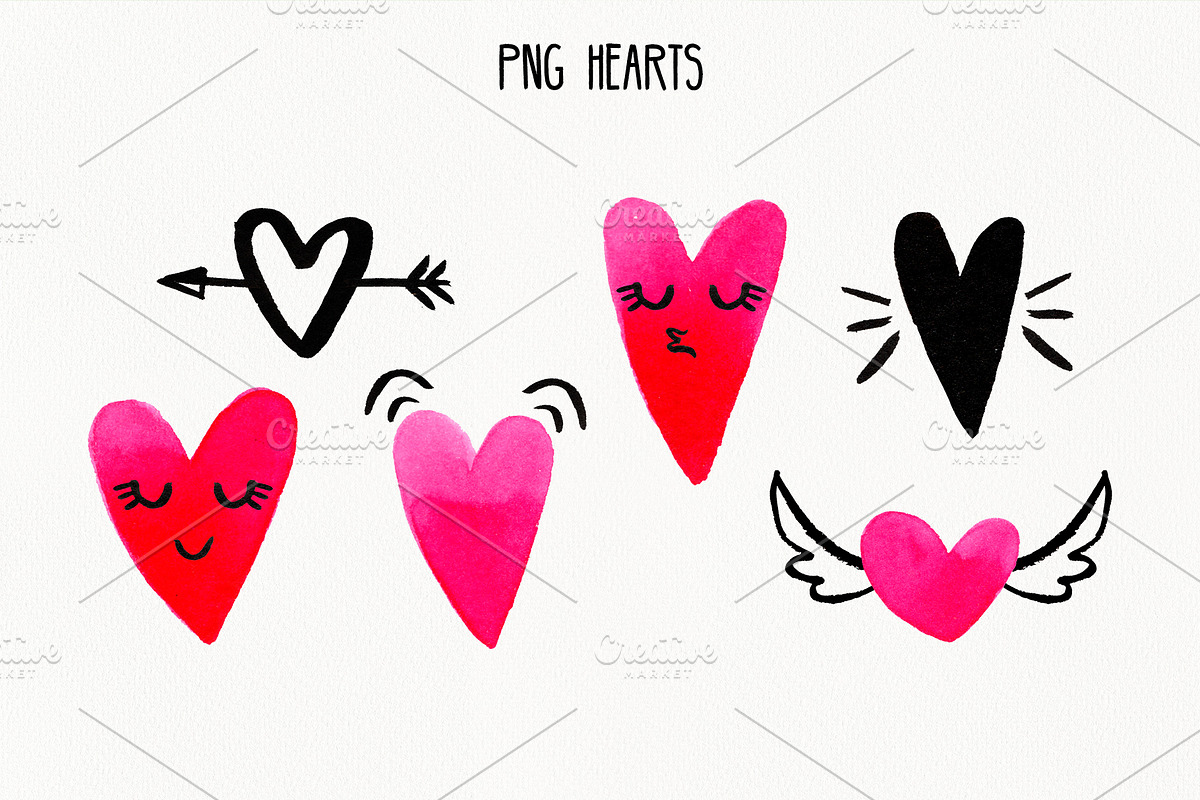 Doodle Hearts set, a Decorative Illustration by Ekaterina Goncharova (Photo 3 of 10)