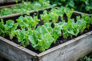 Organic vegetables in a garden, a Photo by Pavel_design