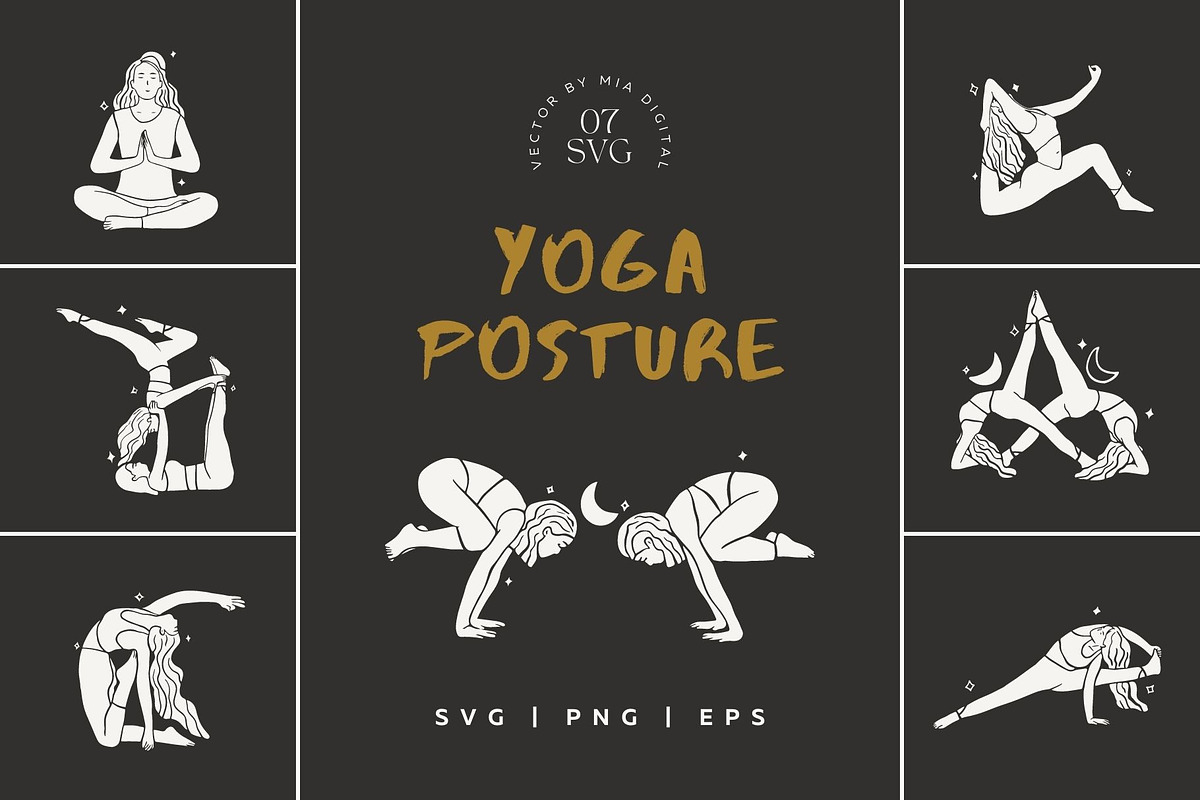 Abstract Yoga Posture Illustrated, an Icon by Mia Digital (Photo 5 of 5)
