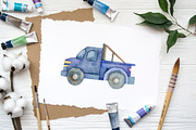 Watercolor Transport. City Streets., an Education Illustration by OllyKo Art (Thumbnail 10 of 10)