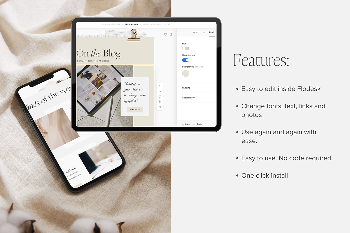 Flodesk Collage Email News Template preview 6