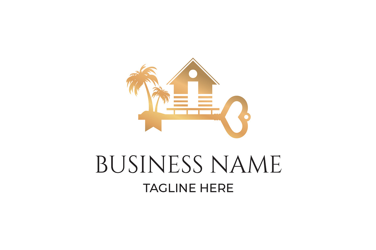 Real Estate Realtor Logo Beach House, a Branding & Logo Template by savanamm design