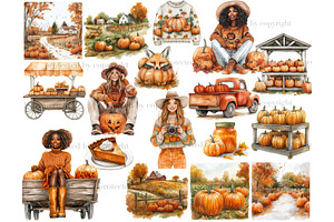 Pumpkin Patch Clipart Autumn PNG