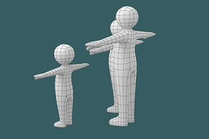 Stickman Kids In T-Pose BUNDLE