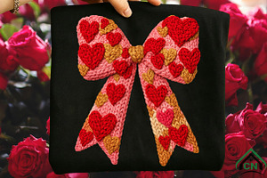 Yarn Crochet Valentines Day Coquette, an Illustration by Craft Nest