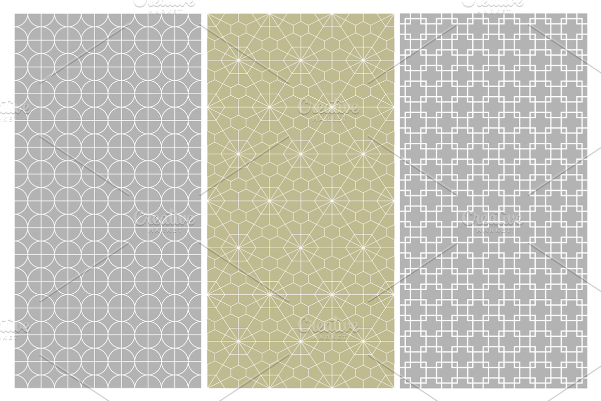 Geometric seamless symmetry patterns, a Pattern Graphic by ExpressShop