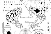 Geometric Tattoo Procreate Stamps, a Brush Add-On by Nuclear Brushes (Thumbnail 9 of 10)