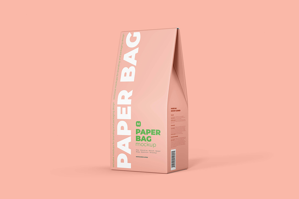 Paper Bag Mockup. Half Side - L view, a Packaging Mockup by easymock (Photo 8 of 11)
