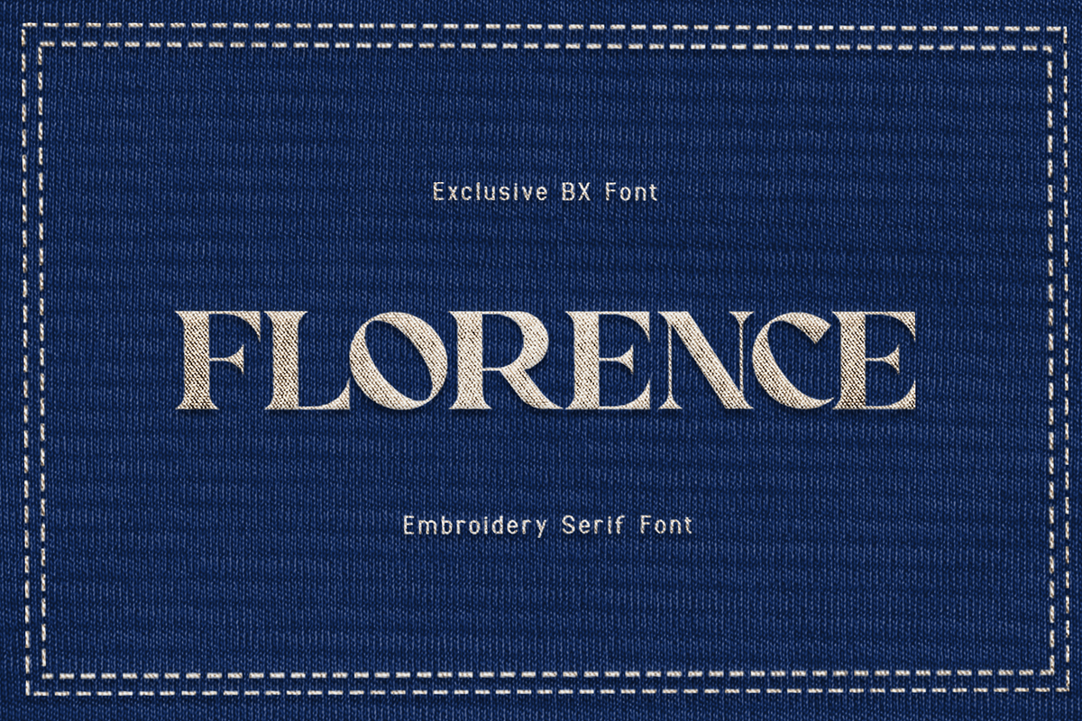 Florence - Embroidery Serif Font, a Serif Font by overlaytemplates (Photo 2 of 10)