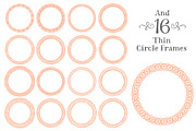 Peach Lace Vector Frames, an Illustration by Amanda Ilkov (Thumbnail 5 of 5)