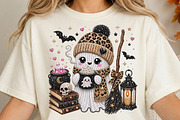 Cute Rhinestone Ghost PNG (3), a Seasonal Illustration by DreamCafeArt (Thumbnail 4 of 6)