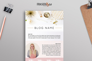 Peachy Resume Media Kit /2 Page