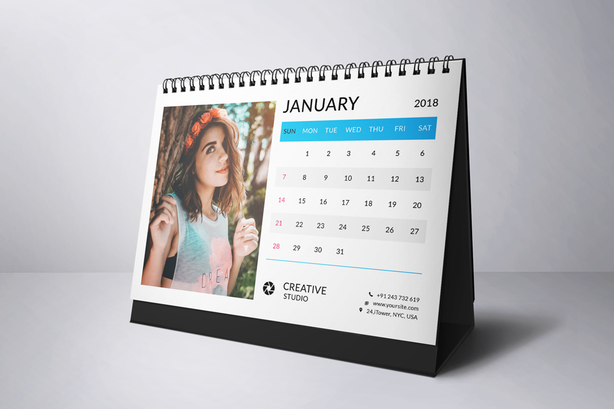 Desk Calendar 2018, a Stationery Template by Jaisivakumar (Photo 2 of 15)