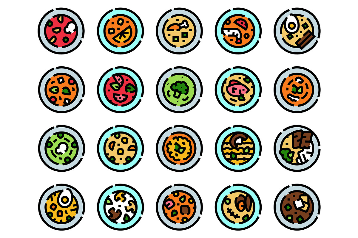 Collection of various bowl soup, an Object Graphic by pikepicture (Photo 2 of 3)