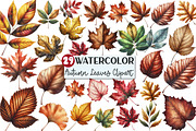 Rustic Autumn Leaves Clipart, an Illustration by Rose Art (Thumbnail 1 of 5)